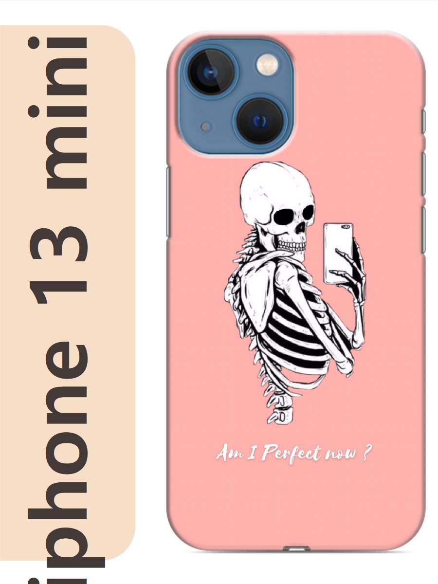 

Чехол на Apple Iphone 13 mini скелет селфи 405, Прозрачный, Iphm13bone