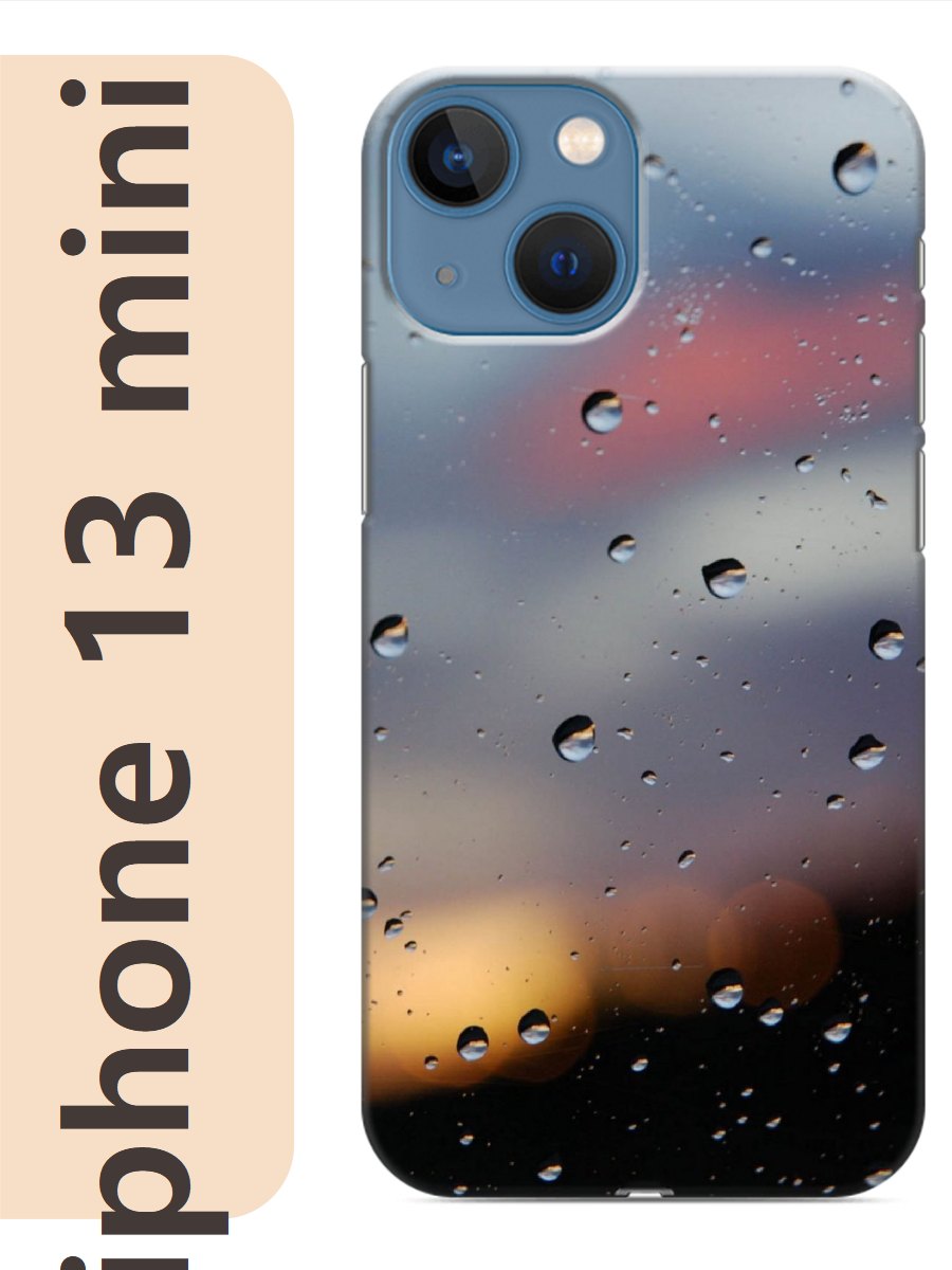

Чехол на Apple Iphone 13 mini капли 390, Прозрачный, Iphm13rzne
