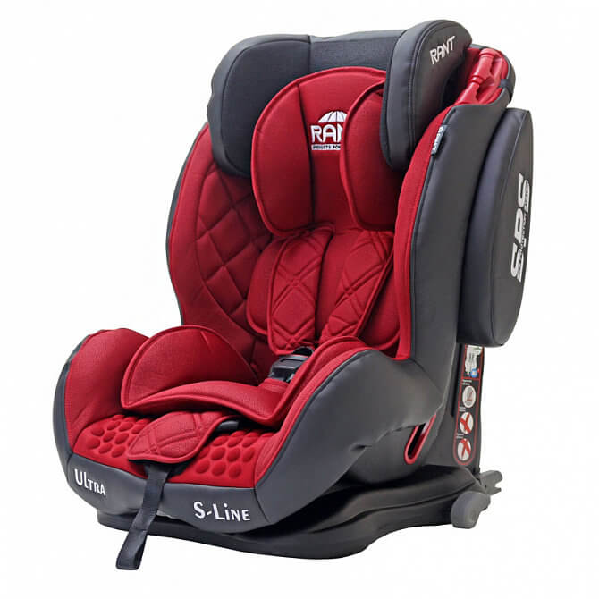 фото Автокресло rant thunder ultra isofix sps цв.красный гр.1/2/3