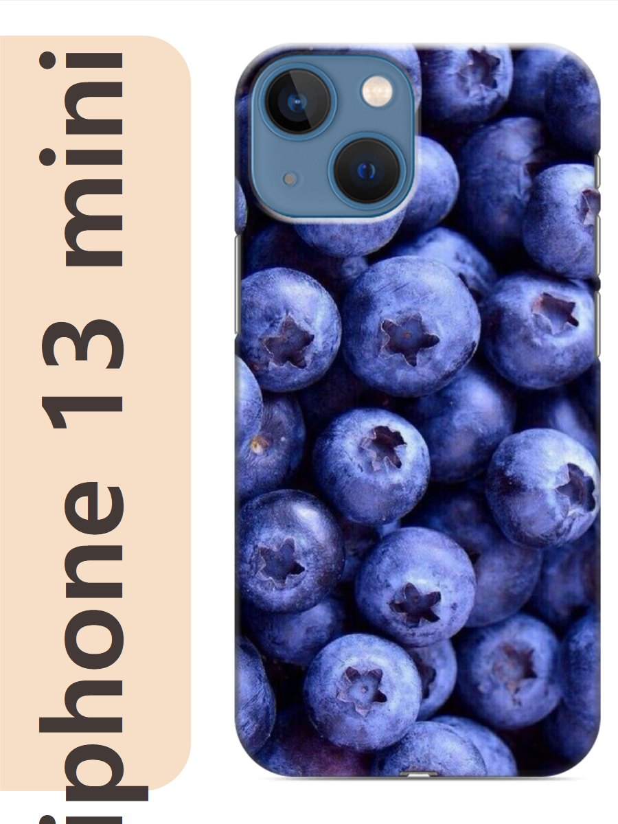 

Чехол на Apple Iphone 13 mini черника 366, Прозрачный, Iphm13frbr