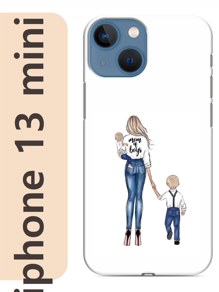 

Чехол на Apple Iphone 13 mini мамочка и дети 350, Прозрачный, Iphm13rzne