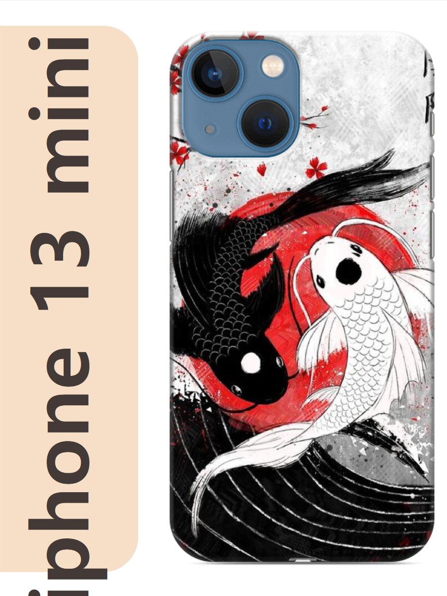 

Чехол на Apple Iphone 13 mini инь янь рыбы 341, Прозрачный, Iphm13rzne