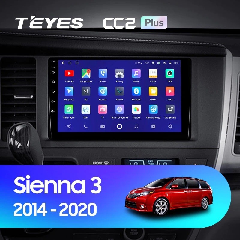 Штатная магнитола Teyes CC2 Plus 6128 Toyota Sienna 3 XL30 2014-2020 3850000₽