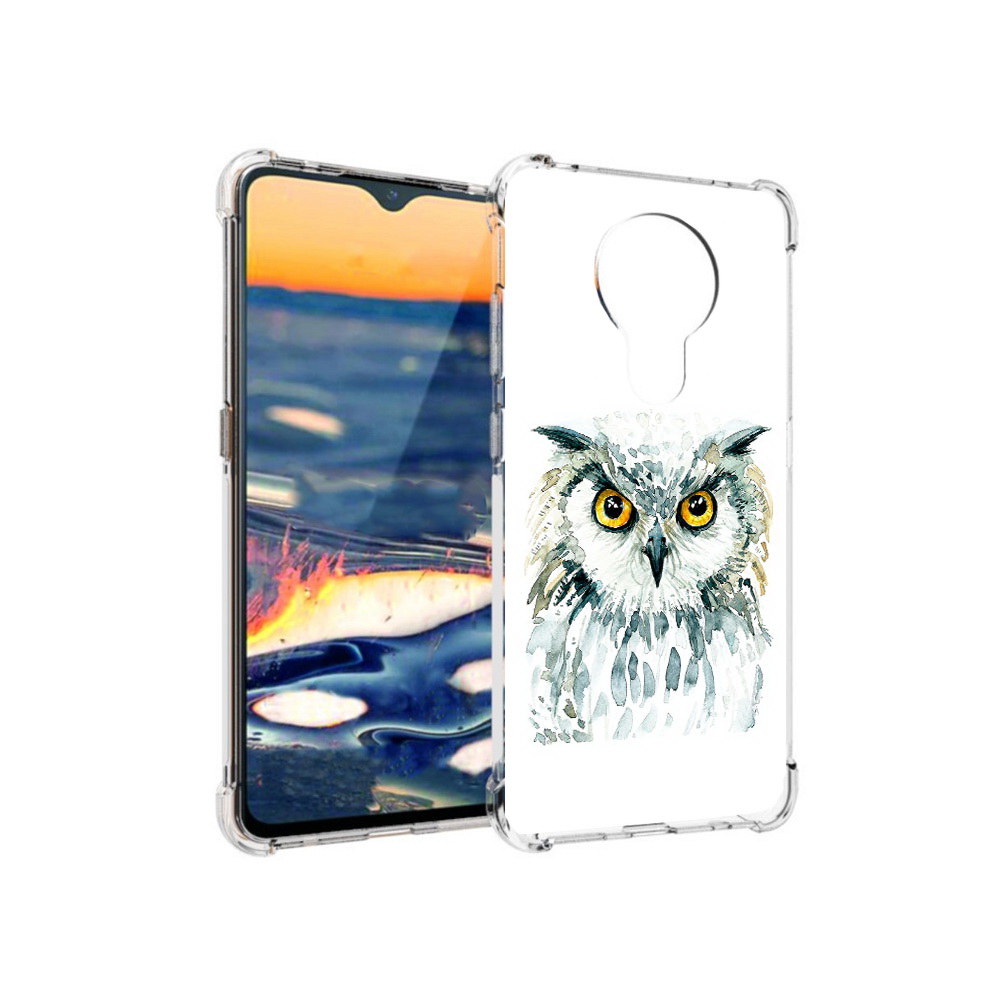 

Чехол MyPads Tocco для Nokia 5.3 Серьезная сова (PT227052.106.156), Прозрачный, Tocco