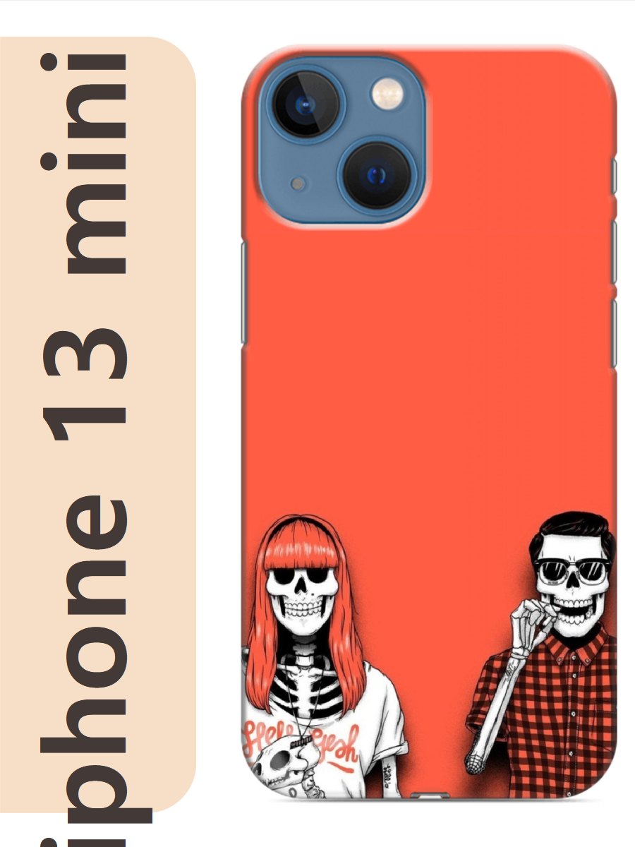 

Чехол на Apple Iphone 13 mini скелеты 300, Прозрачный, Iphm13bone