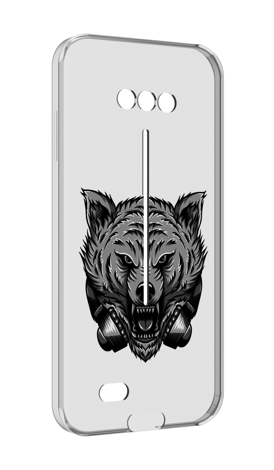 

Чехол MyPads Волк-в-наушниках мужской для Doogee S41/S41 Pro противоударный, Tocco