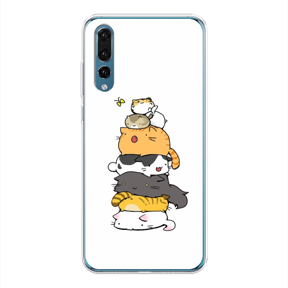 фото Чехол awog "бутерброд из котиков" для huawei p20 pro
