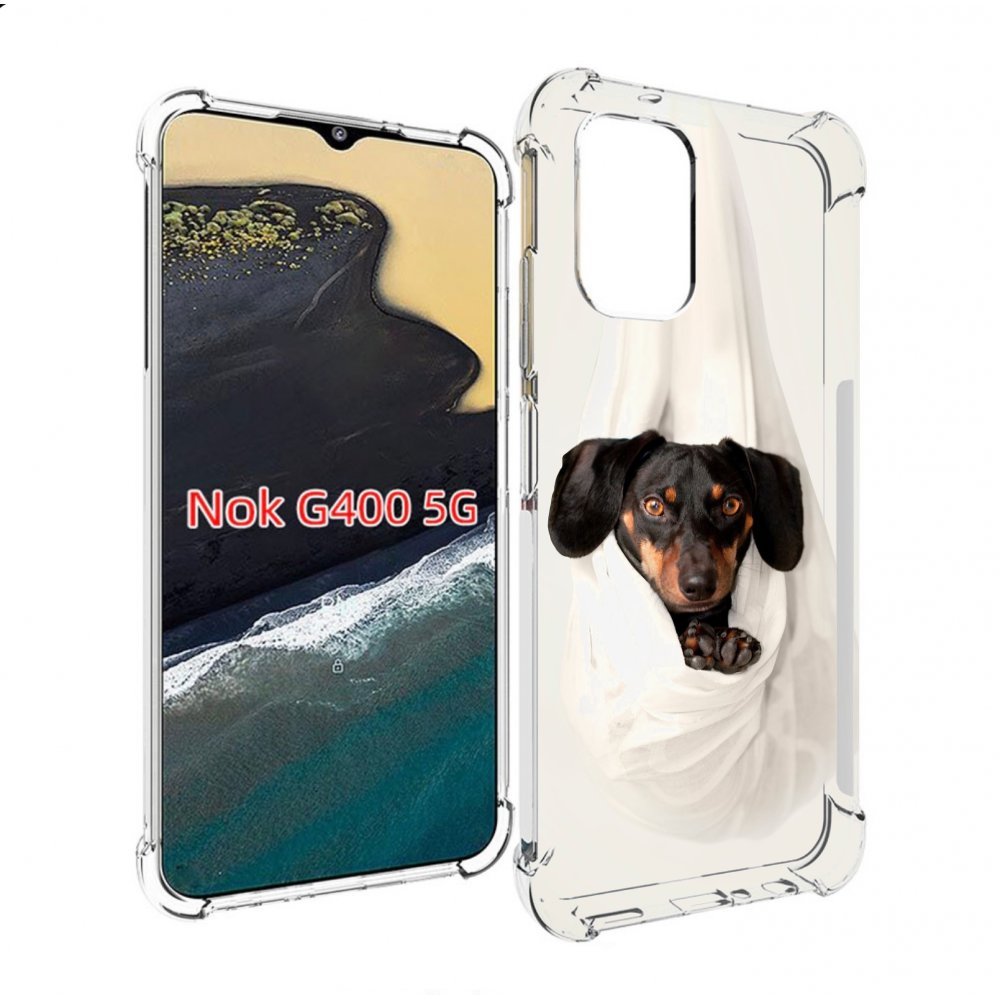 

Чехол MyPads такса собака для Nokia G400 5G, Прозрачный, Tocco