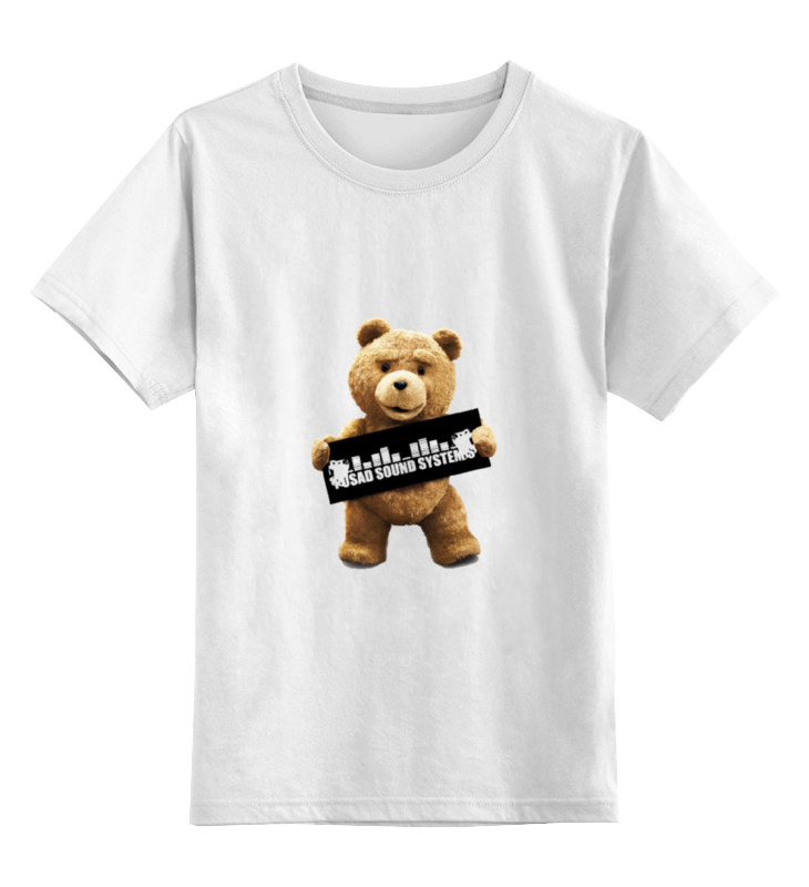 Купить 0000000734635, Детская футболка Printio Ted pss цв.белый р.164,