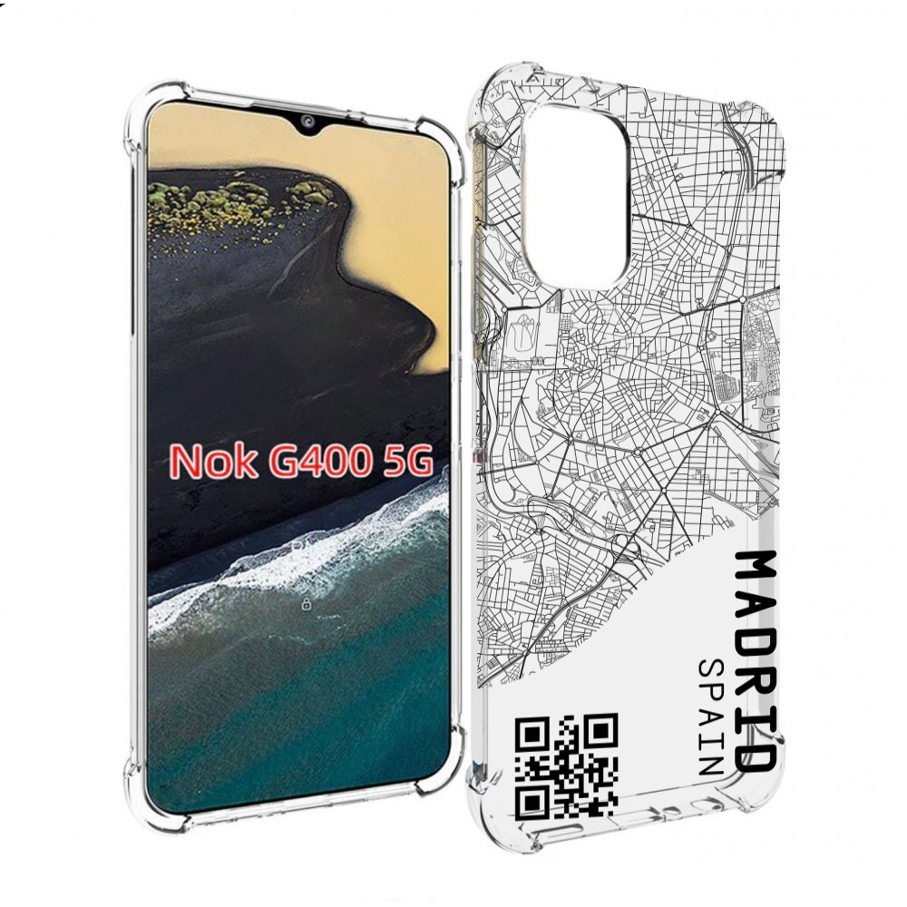 

Чехол MyPads схема-мадрид для Nokia G400 5G, Прозрачный, Tocco