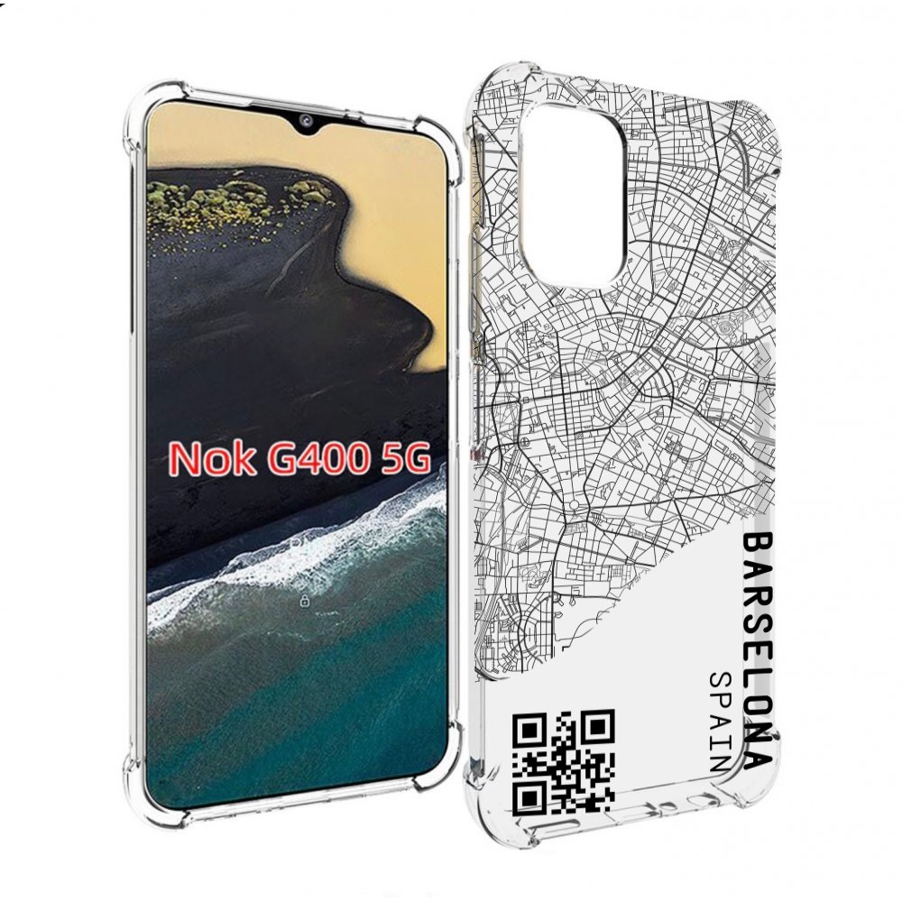 

Чехол MyPads схема-барселона для Nokia G400 5G, Прозрачный, Tocco