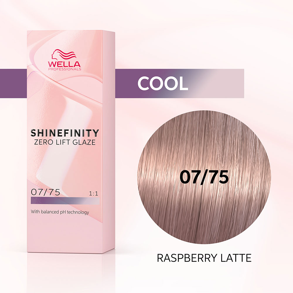 

Гель-крем краска для волос Wella Professionals Shinefnity 07-75 Малиновое Латте 60мл, Блонд