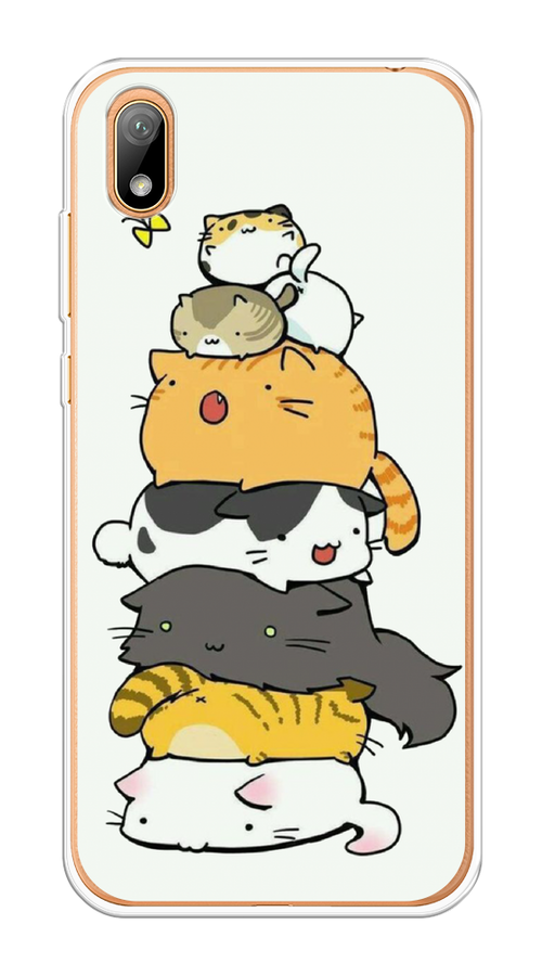 

Чехол Awog на Honor 8S "Бутерброд из котиков", Коричневый;белый;серый, 69150-10