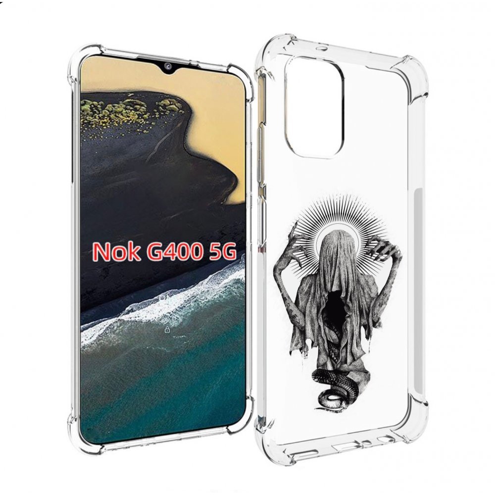 

Чехол MyPads страшная змея в мантии для Nokia G400 5G, Прозрачный, Tocco