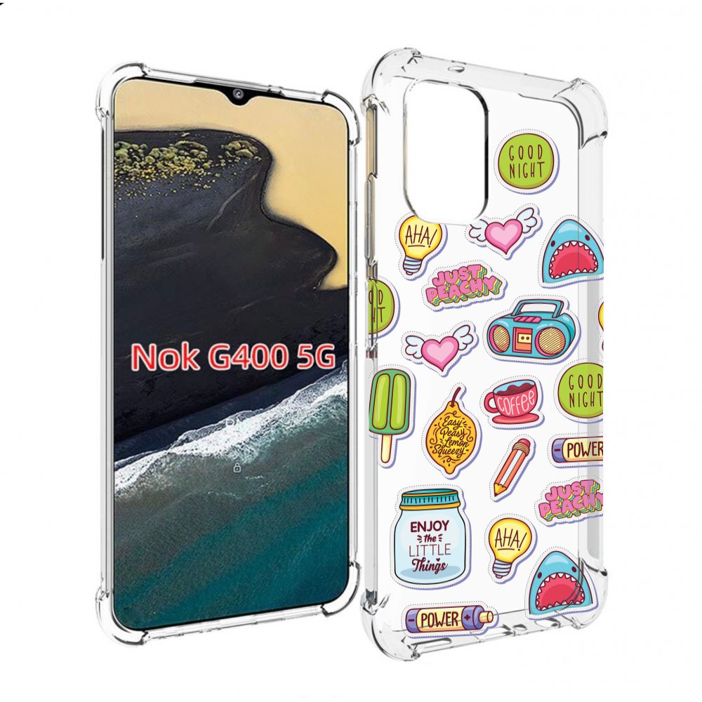 

Чехол MyPads стикер-пак для Nokia G400 5G, Прозрачный, Tocco