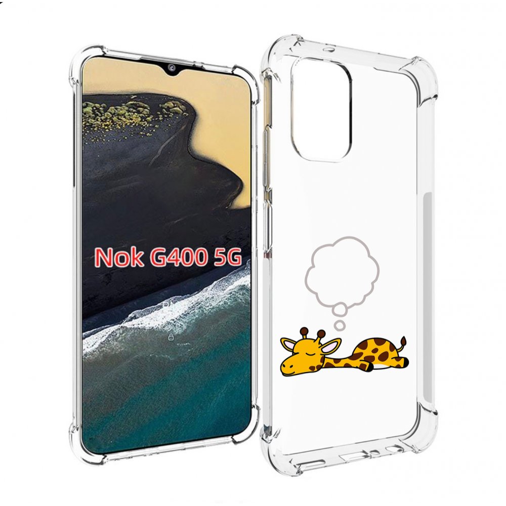 

Чехол MyPads спящий-жираф детский для Nokia G400 5G, Прозрачный, Tocco