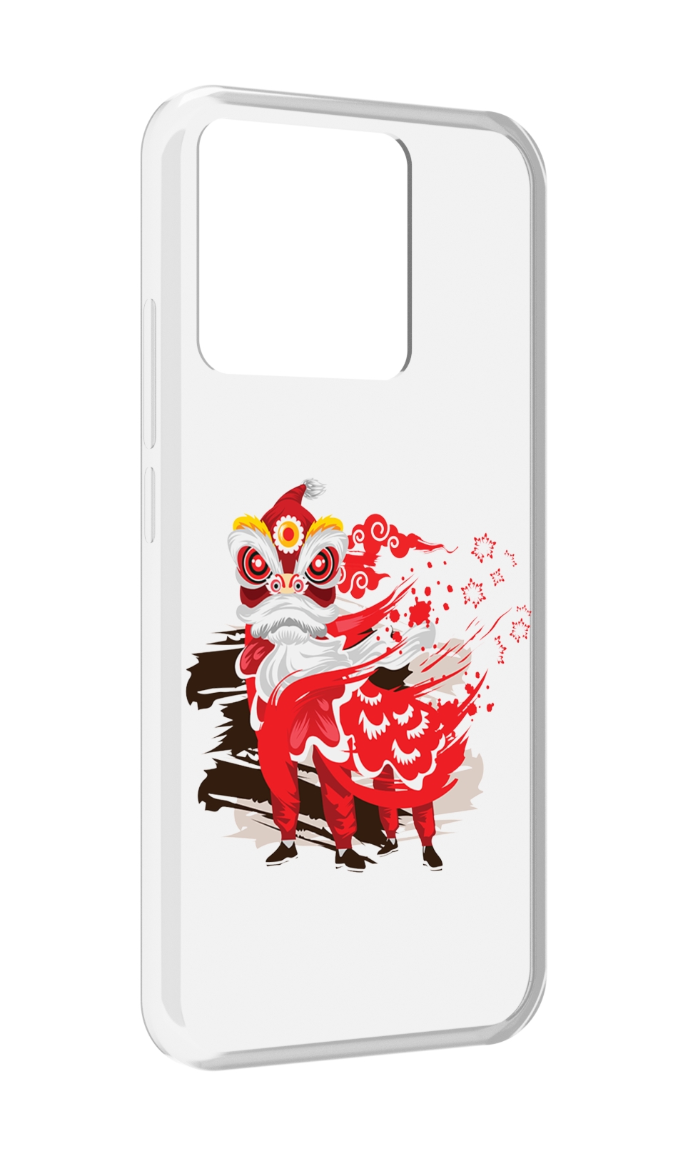 

Чехол MyPads Tocco для Xiaomi Redmi 10A красный-карнавал, Прозрачный, Tocco