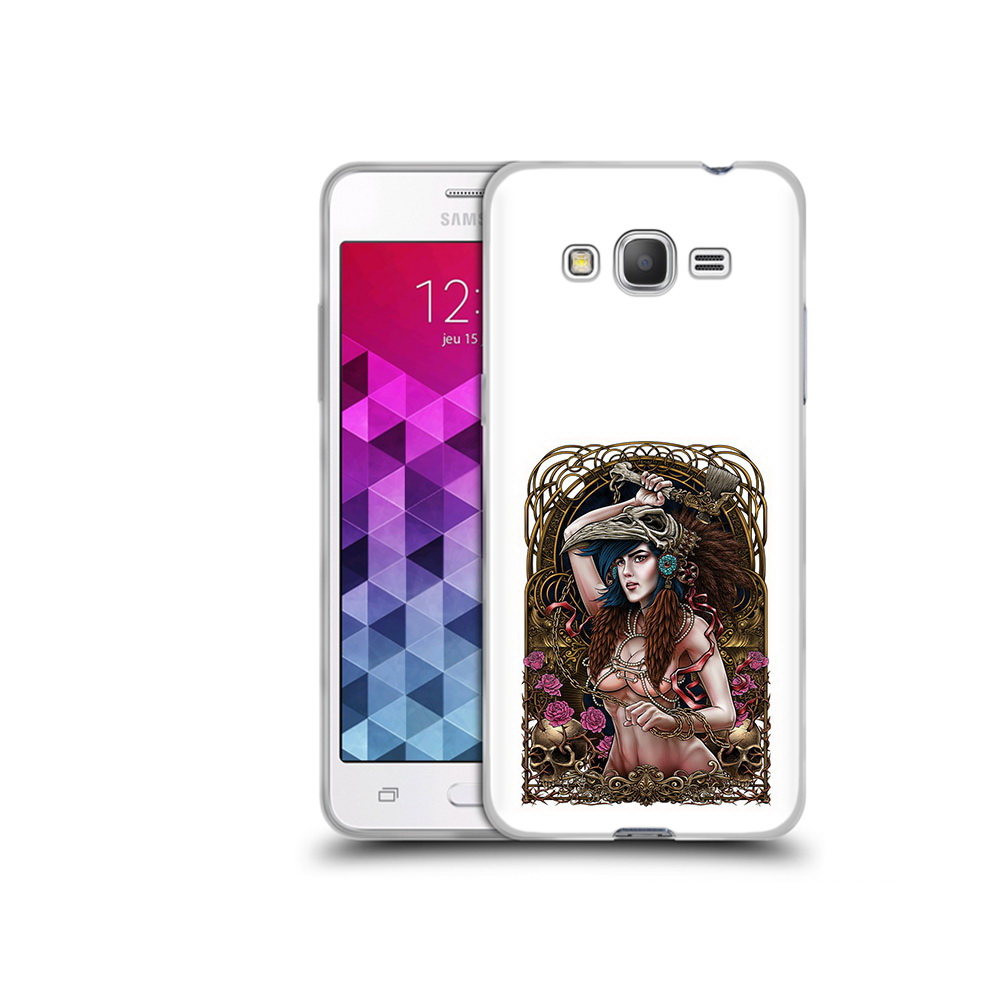 

Чехол MyPads Tocco для Samsung Galaxy Grand Prime красивая девушка рисунок, Прозрачный, Tocco