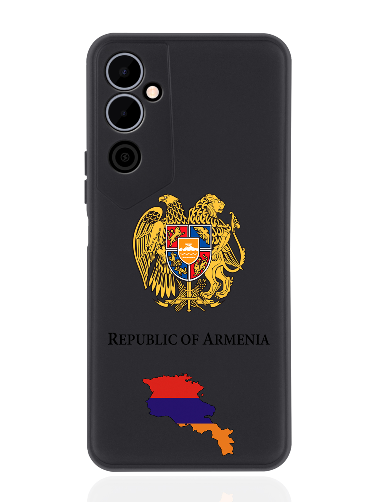 

Чехол SignumCase для Tecno Pova Neo 2 Герб Армении черный, Разноцветный