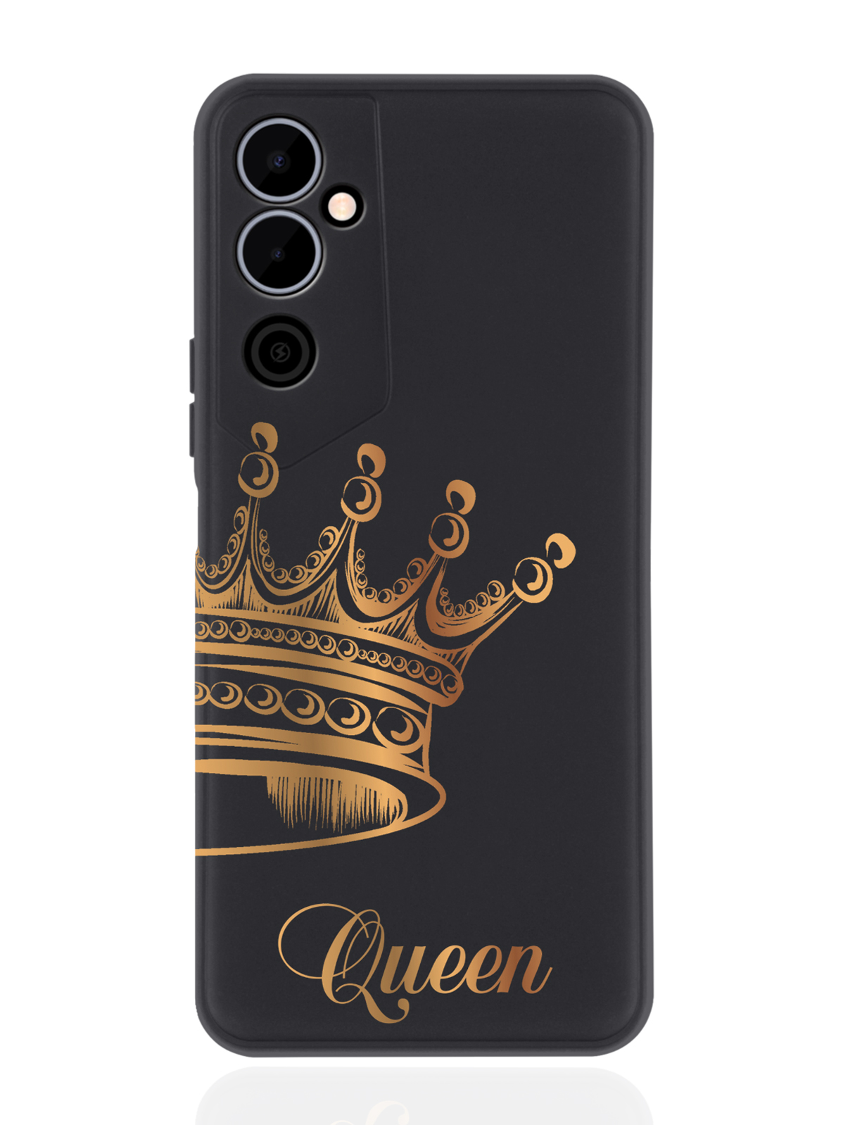 фото Чехол musthavecase для tecno pova neo 2 парный чехол корона queen черный