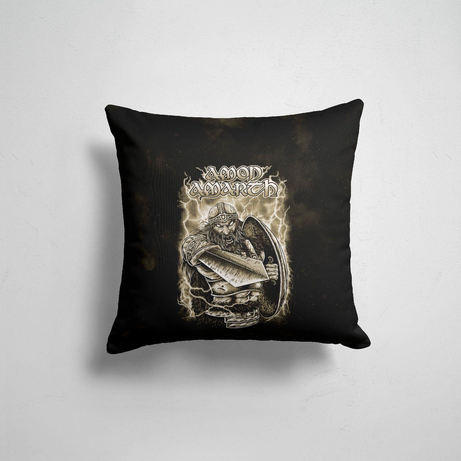

Подушка декоративная 45х45см Рок Разный рок Amon Amarth, Разноцветный