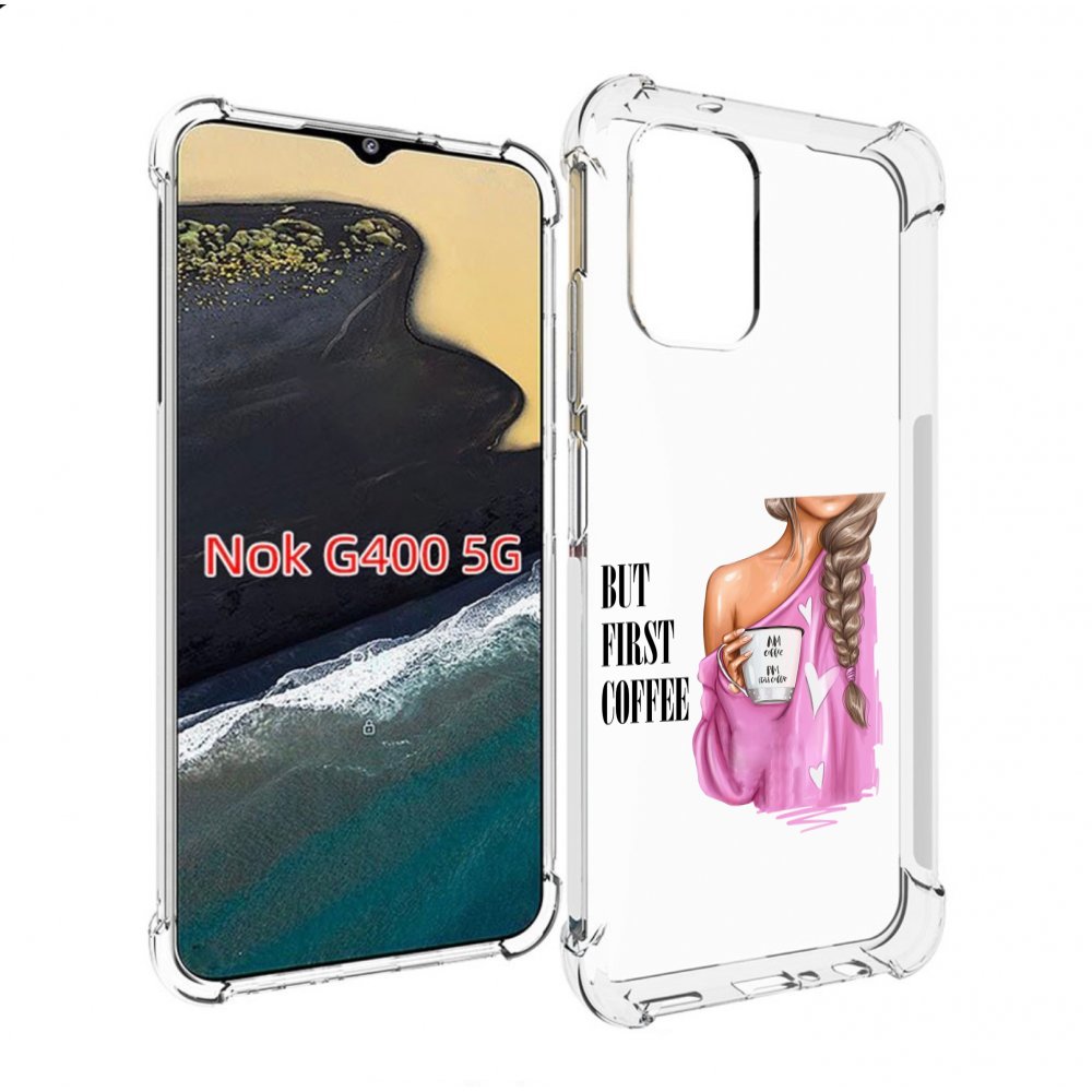 

Чехол MyPads сначала-кофе для Nokia G400 5G, Прозрачный, Tocco