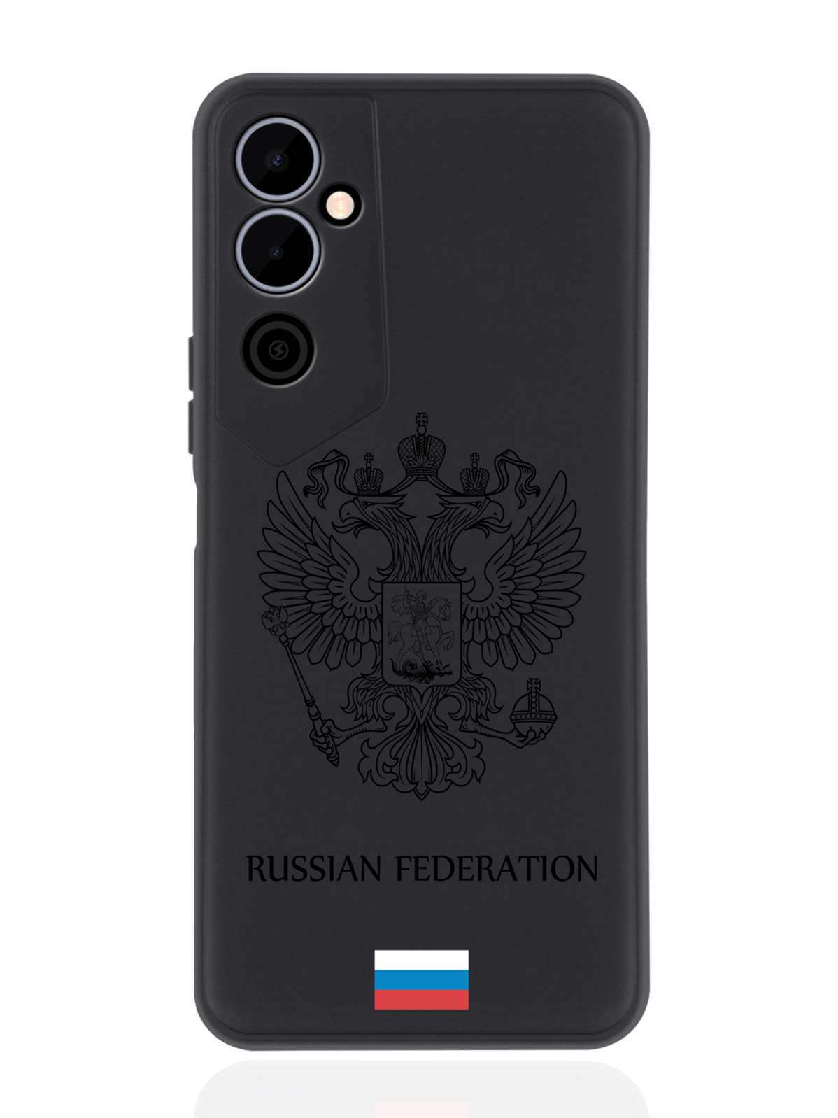 

Чехол MustHaveCase для Tecno Pova Neo 2 Черный лаковый Герб Россия черный