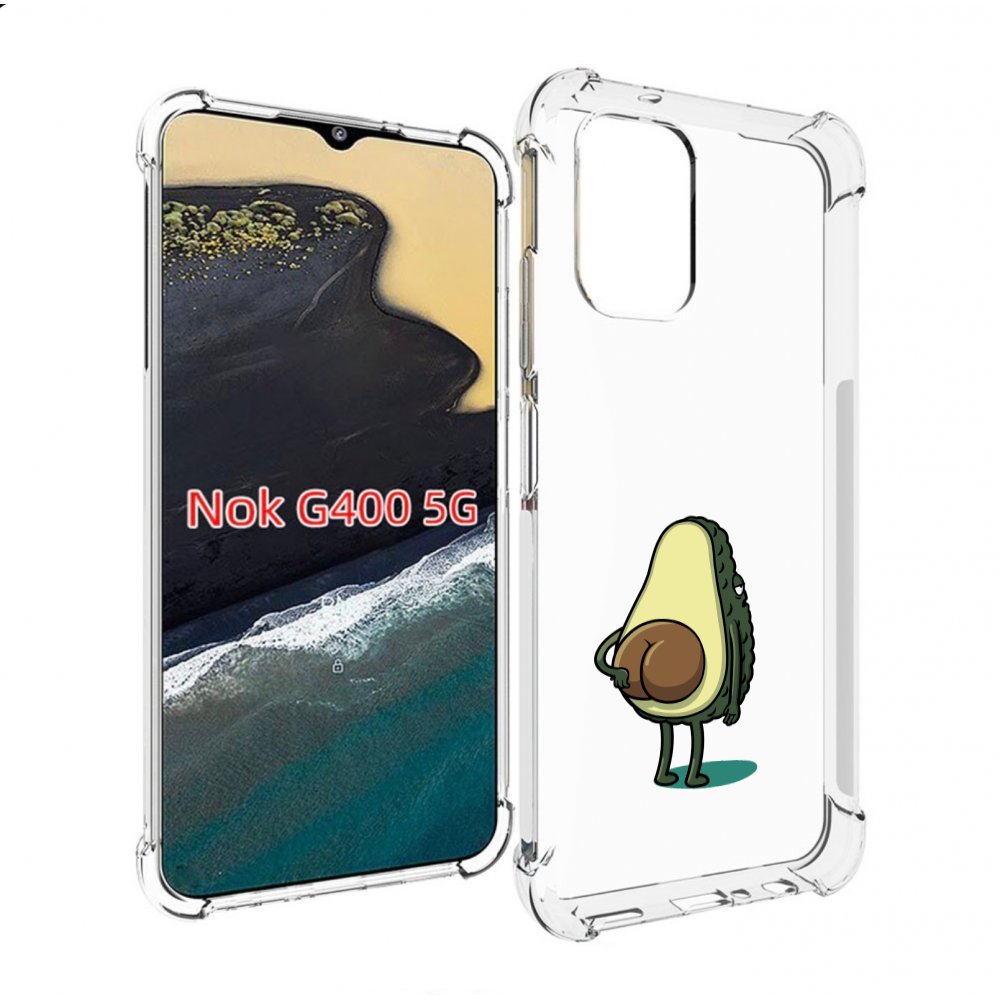 

Чехол MyPads смешной авокадо сзади для Nokia G400 5G, Прозрачный, Tocco