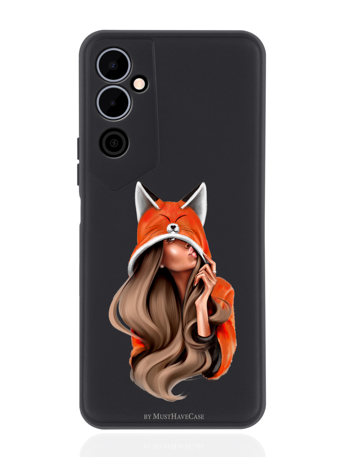 фото Чехол musthavecase для tecno pova neo 2 foxy girl/лисичка черный