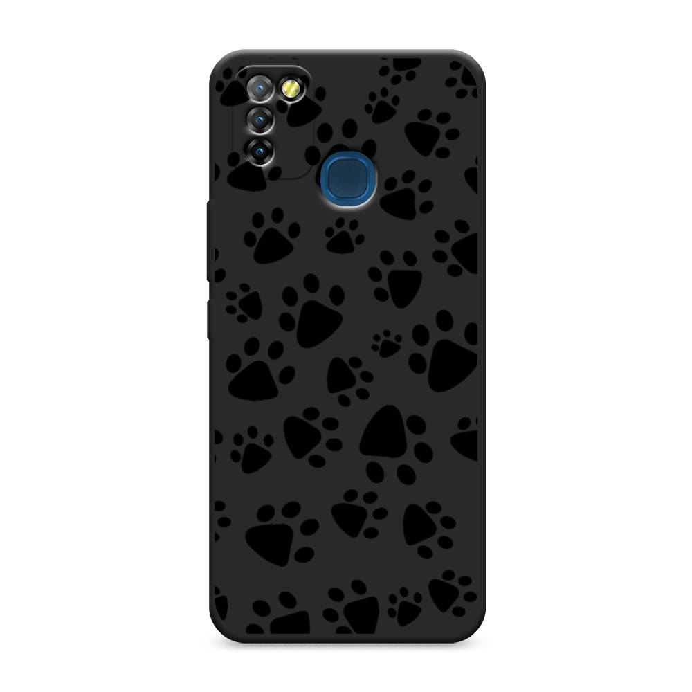 

Чехол Awog на Infinix HOT 10 Lite "Лапки черные", Разноцветный, 3100352-1