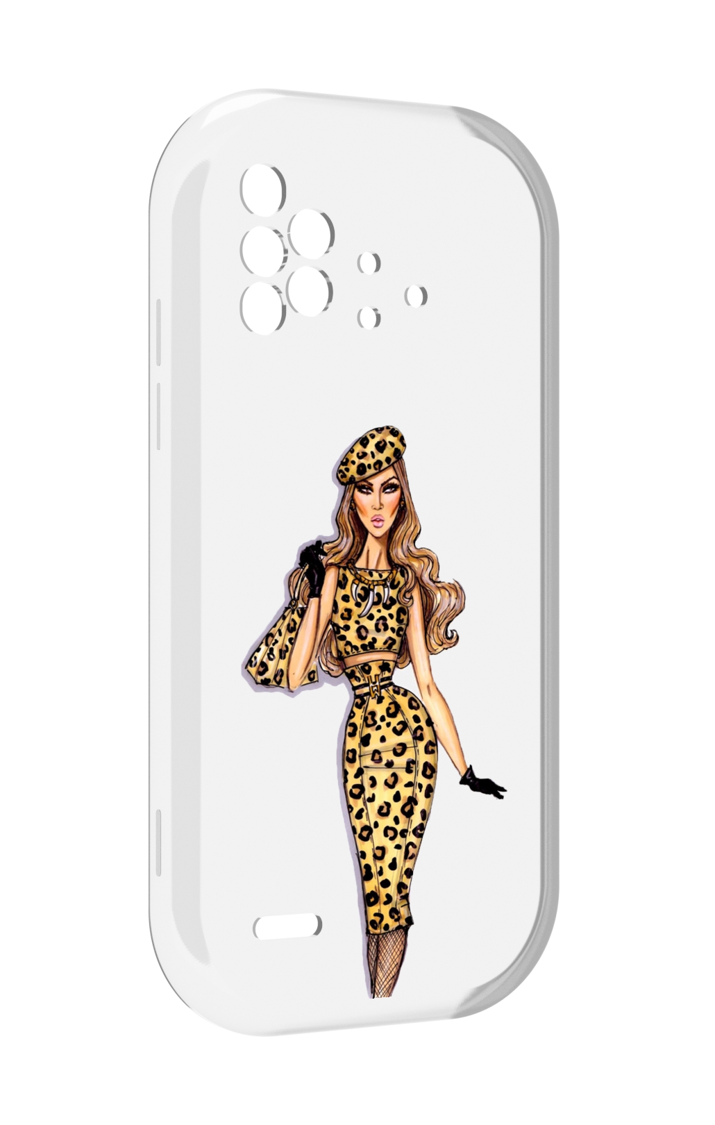 Чехол MyPads леопардовое платье женский для UMIDIGI Bison X10 / X10 Pro
