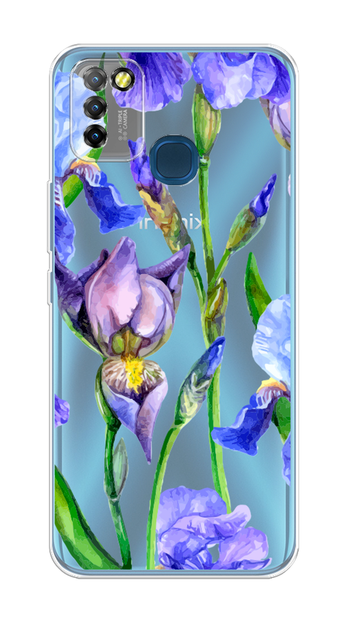 

Чехол Awog на Infinix HOT 10 Lite "Синие ирисы", Разноцветный, 3100350-8