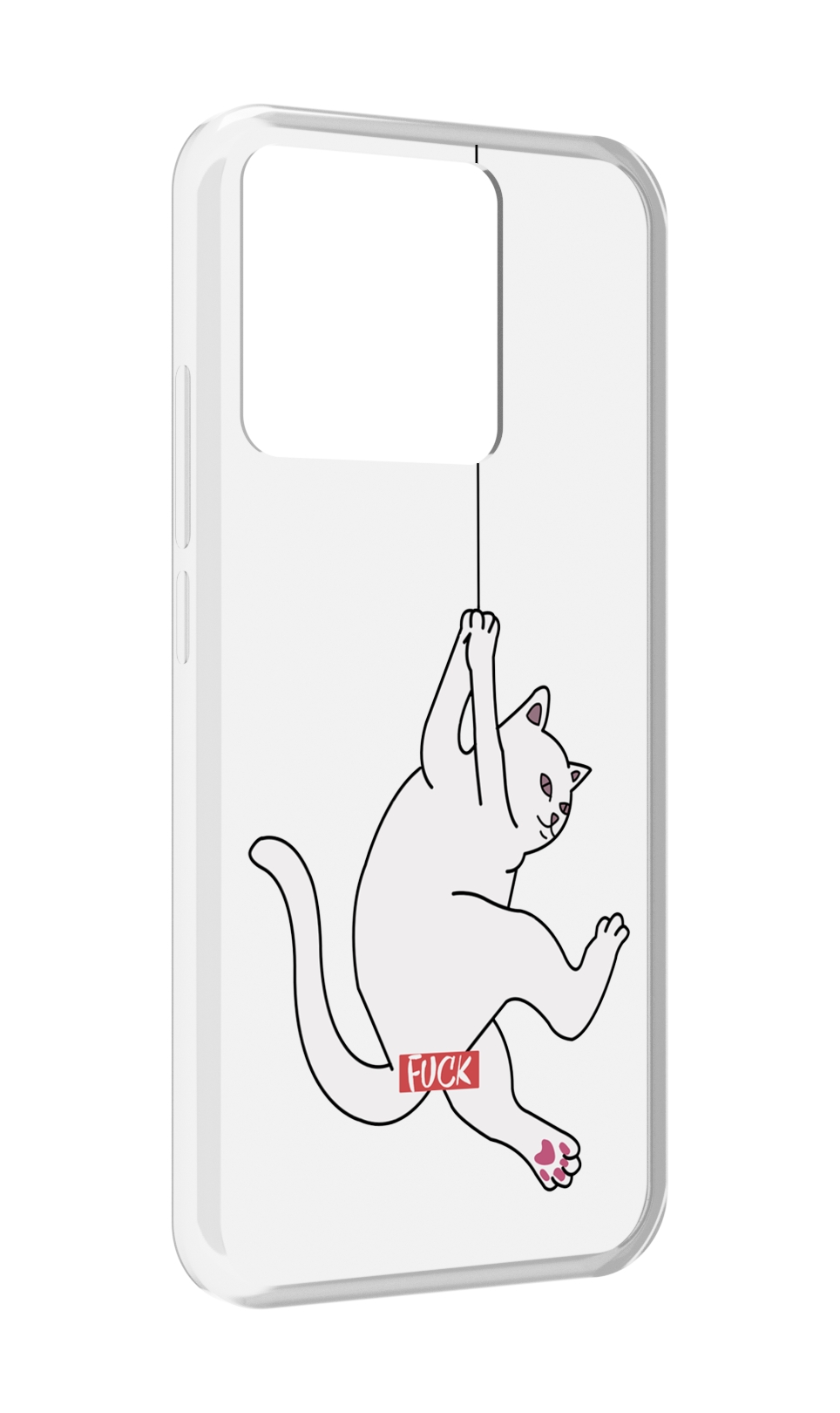 

Чехол MyPads Tocco для Xiaomi Redmi 10A котяра-на-веревке, Прозрачный, Tocco