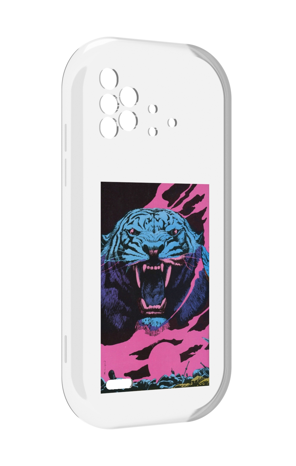 

Чехол MyPads лев с розовыми зубами для UMIDIGI Bison X10 / X10 Pro, Прозрачный, Tocco