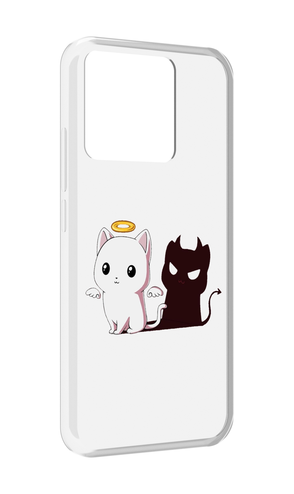 

Чехол MyPads Tocco для Xiaomi Redmi 10A котик-с-злой-тенью, Прозрачный, Tocco