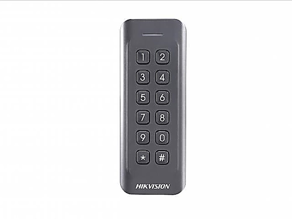 Считыватель Mifare карт Hikvision DS-K1802MK с механической клавиатурой портмоне на магните для купюр для карт