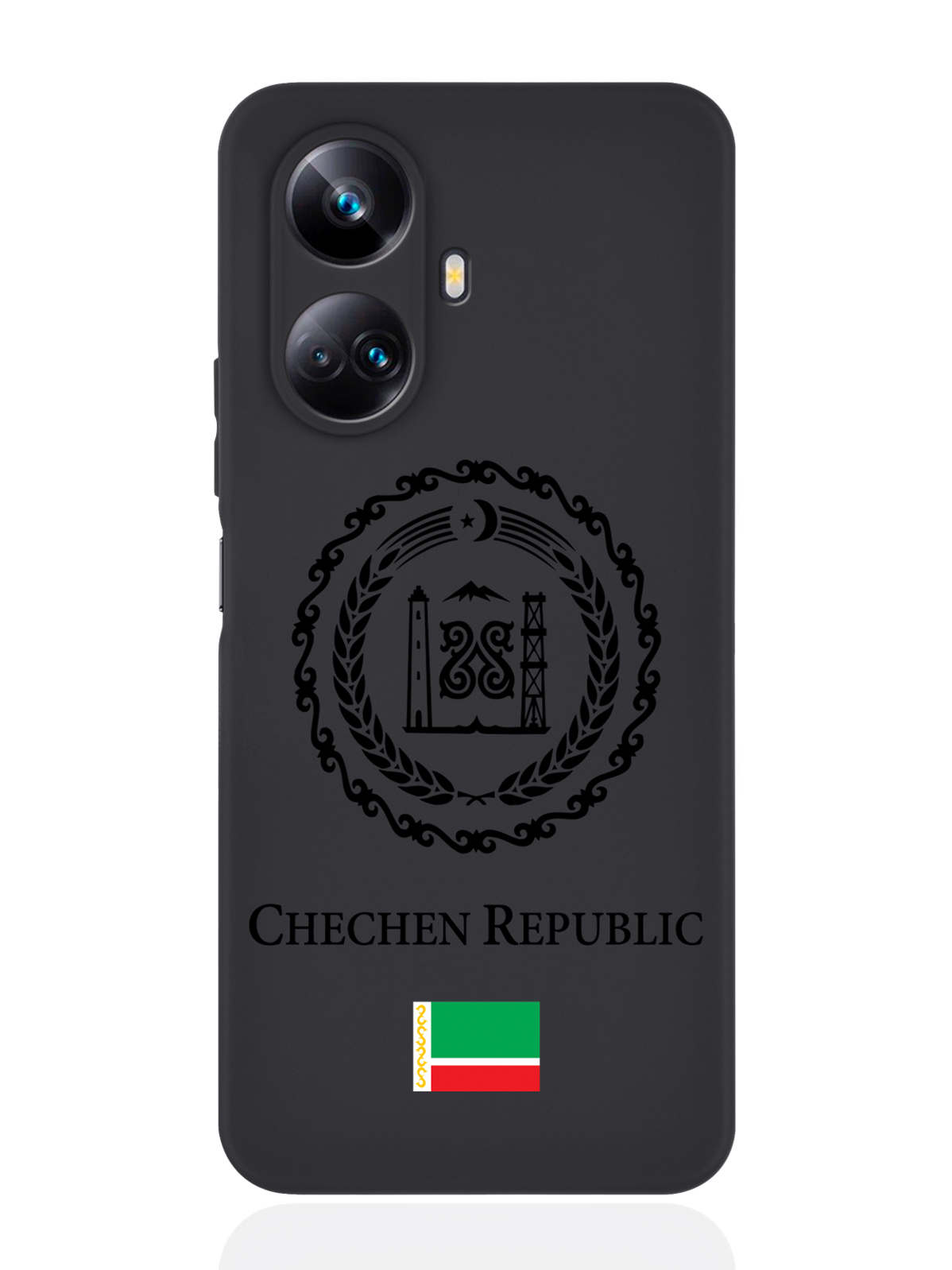 

Чехол SignumCase для Realme 10 Pro Plus Черный лаковый Герб Чечни черный