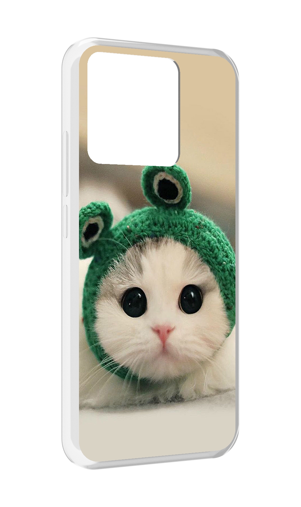 

Чехол MyPads Tocco для Xiaomi Redmi 10A кот-лягушка детский, Прозрачный, Tocco