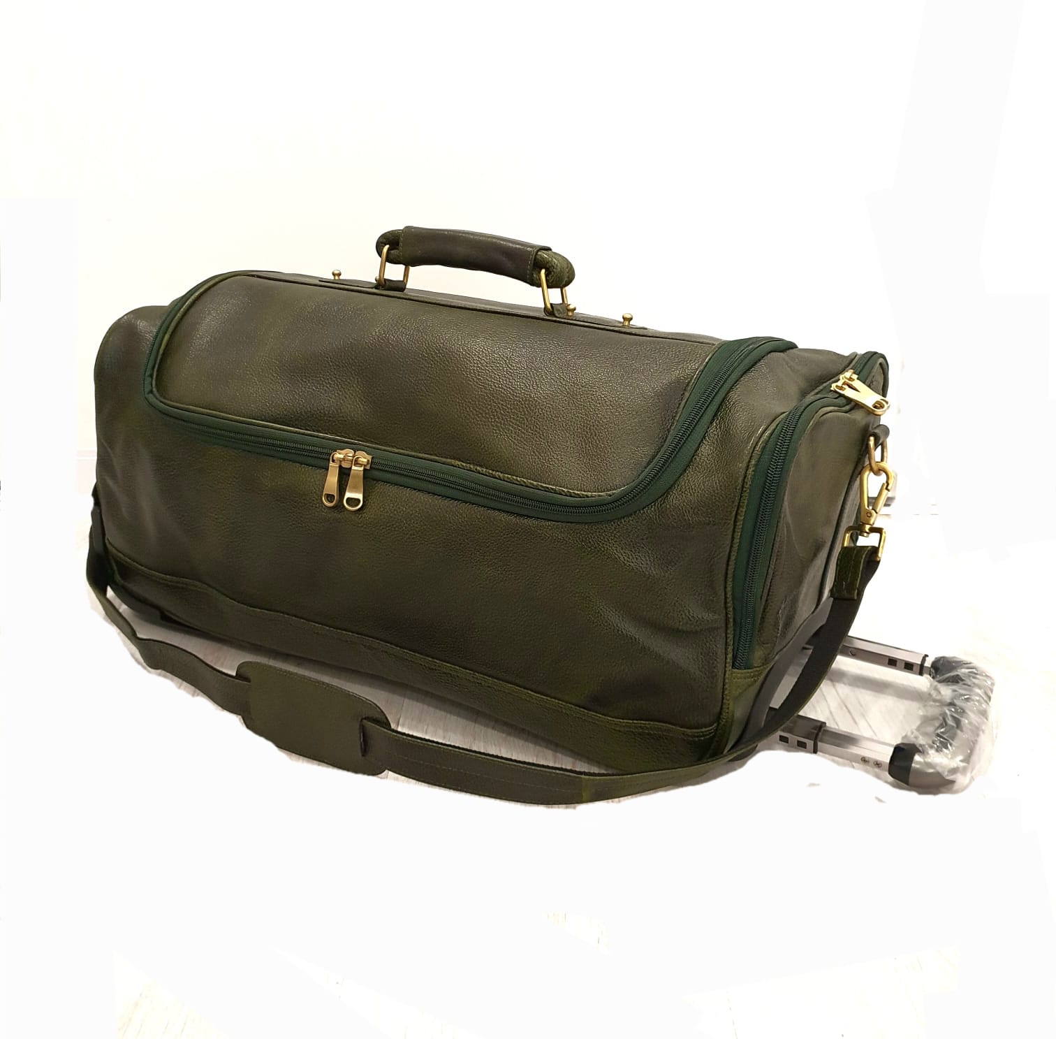 Дорожная сумка унисекс Black Buffalo Polo зеленая, 57х27х25 см