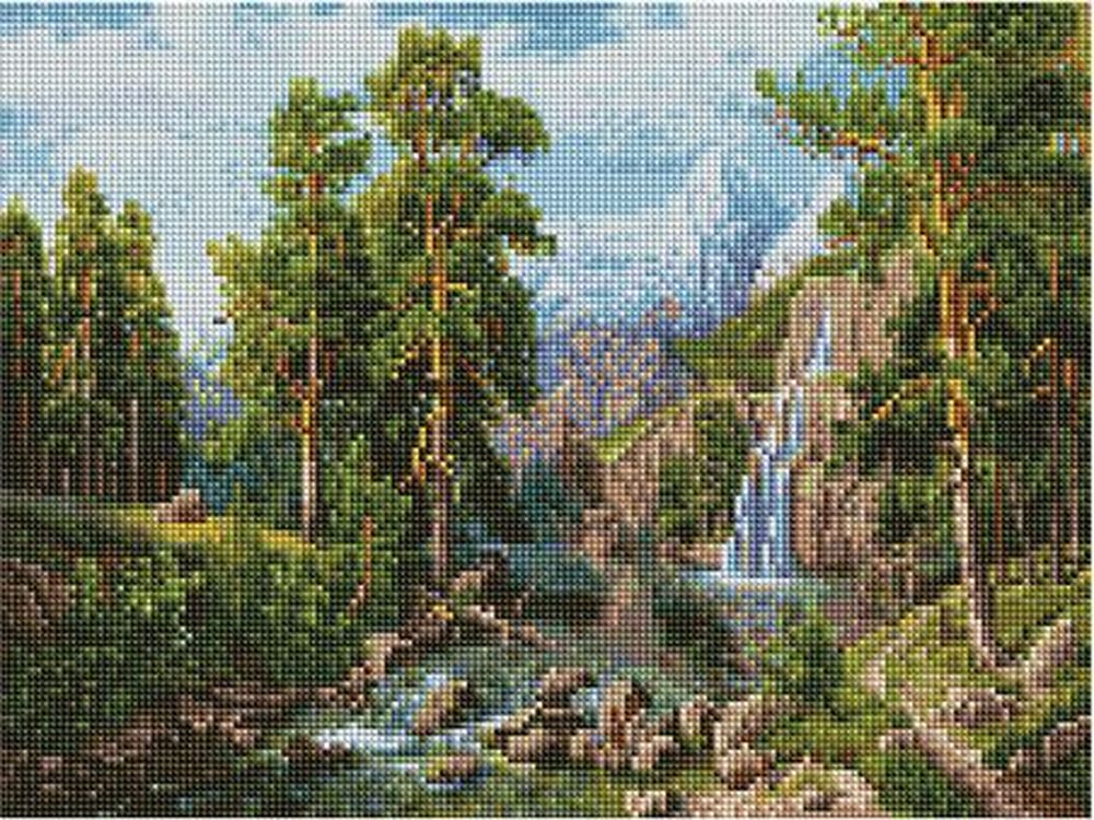 

Алмазная вышивка Painting Diamond «Пейзаж с водопадом»