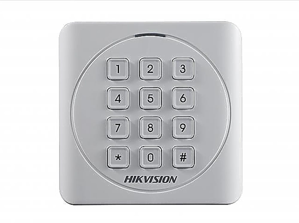 Считыватель Mifare карт Hikvision DS-K1801MK с механической клавиатурой считыватель hikvision