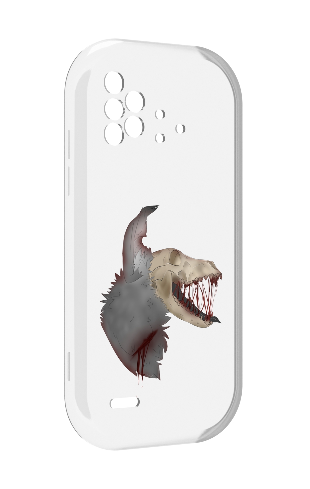 

Чехол MyPads кровавый-череп для UMIDIGI Bison X10 / X10 Pro, Прозрачный, Tocco