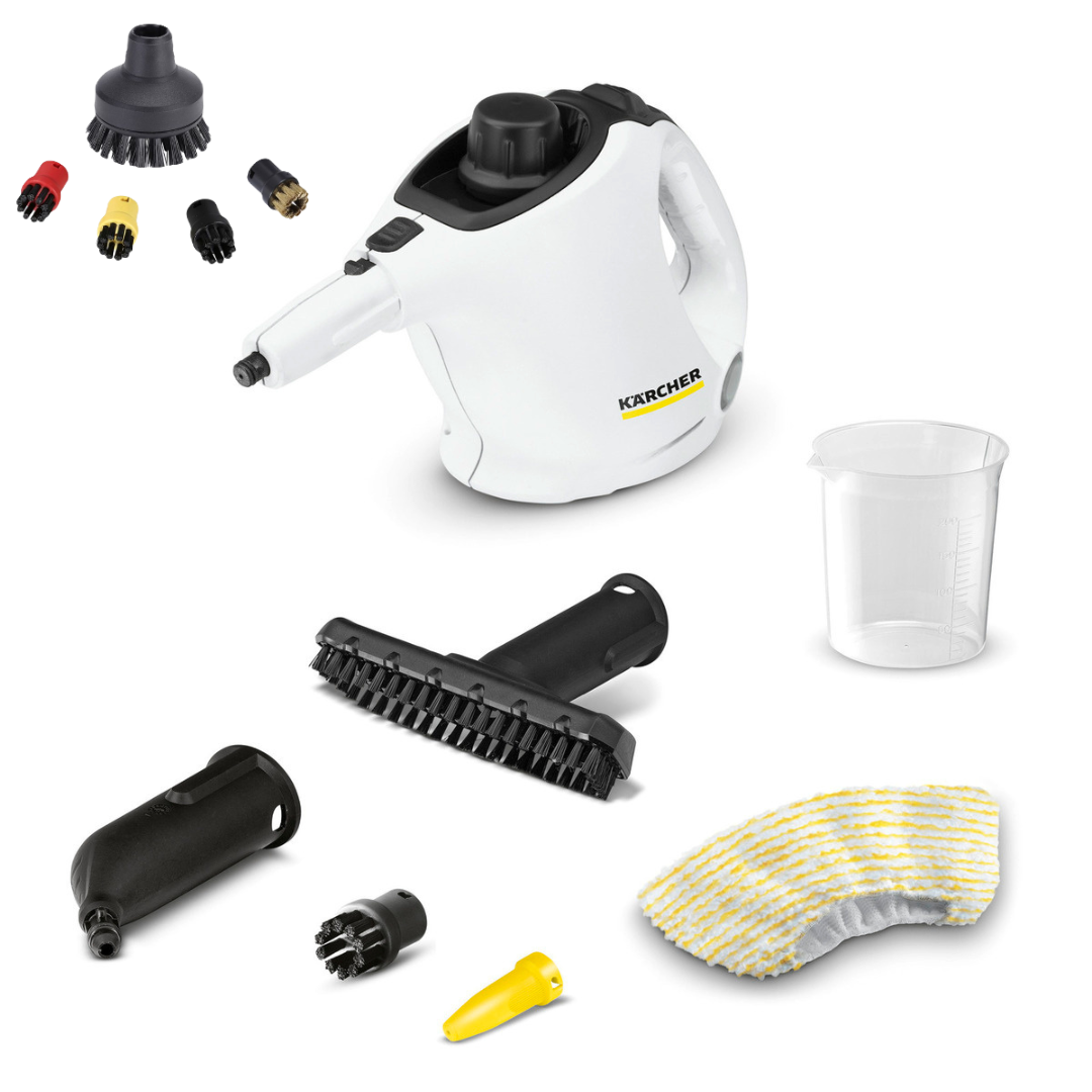 

Пароочиститель Karcher SC 1 EasyFix белый, SC 1 EasyFix+5 насадок IVAHAVI