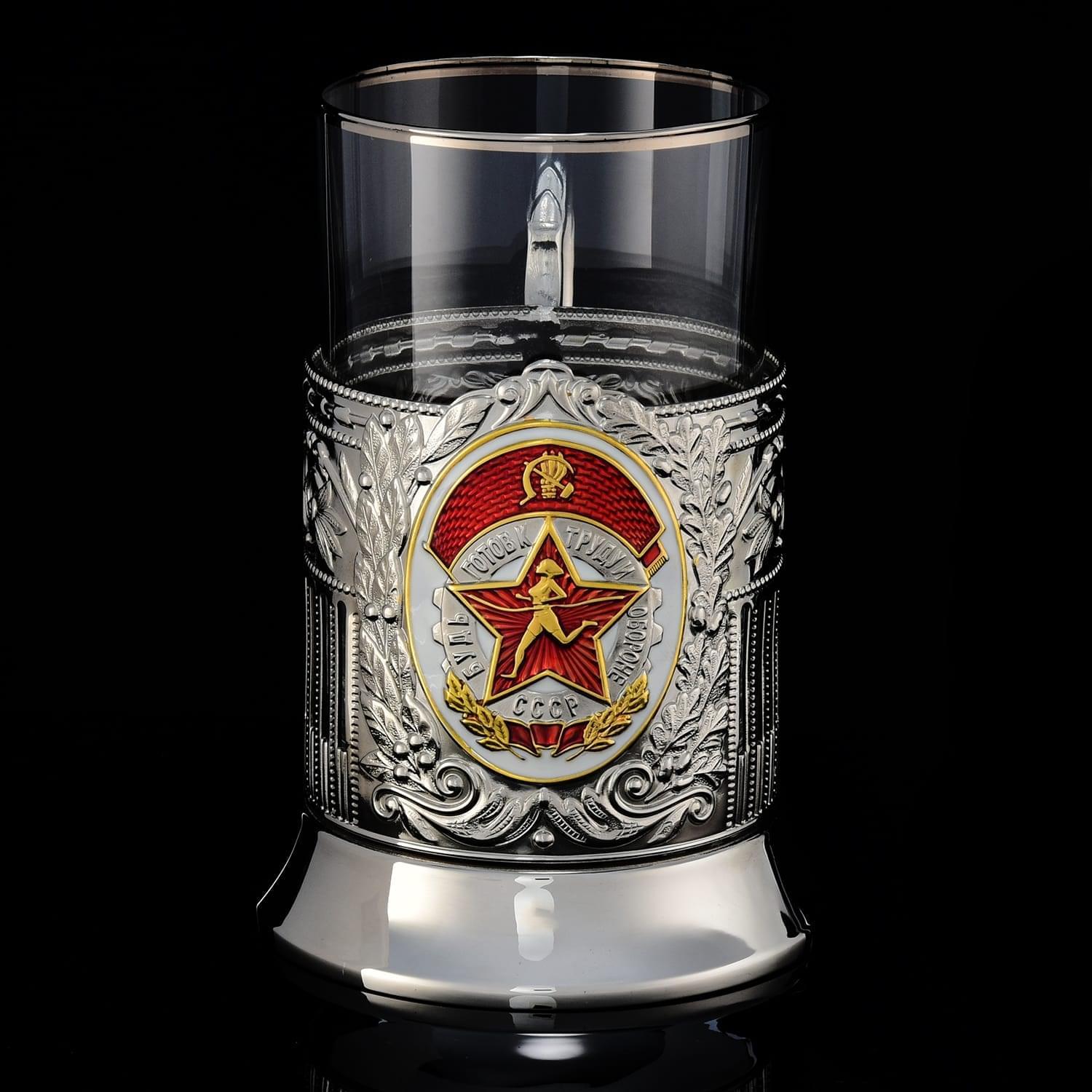 

Подстаканник никелированный "ГТО", 0037928
