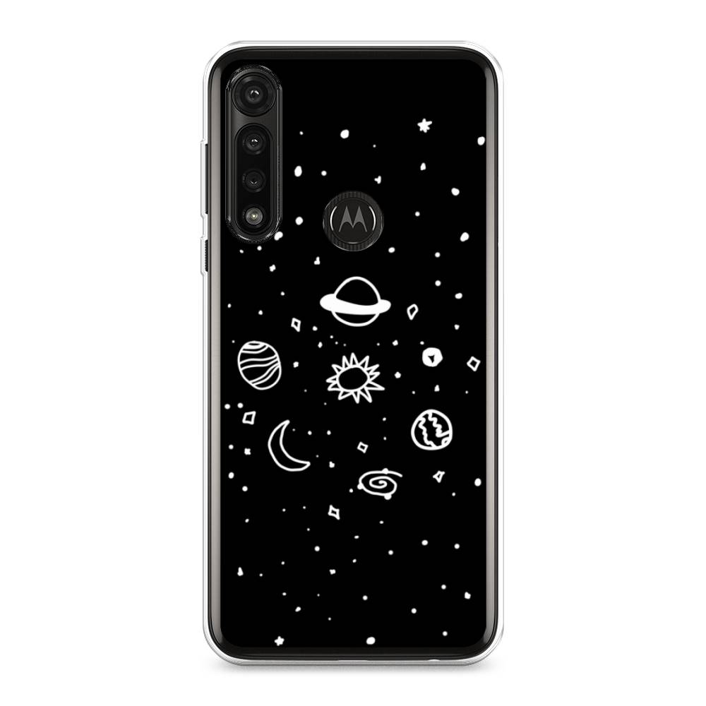 

Чехол на Motorola Moto G Power 2020 "Дудл солнечной системы", Бежевый;серый, 242650-2