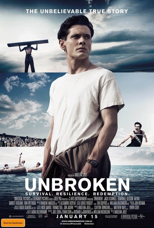 

Постер к фильму "Несломленный" (Unbroken) Оригинальный 68,6x101,6 см