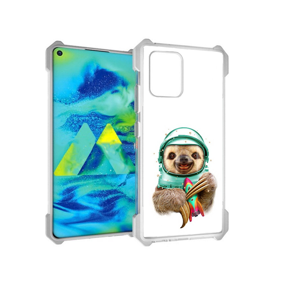 

Чехол MyPads Tocco для Samsung Galaxy S10 Lite Ленивец астронавт (PT143840.502.104), Прозрачный, Tocco