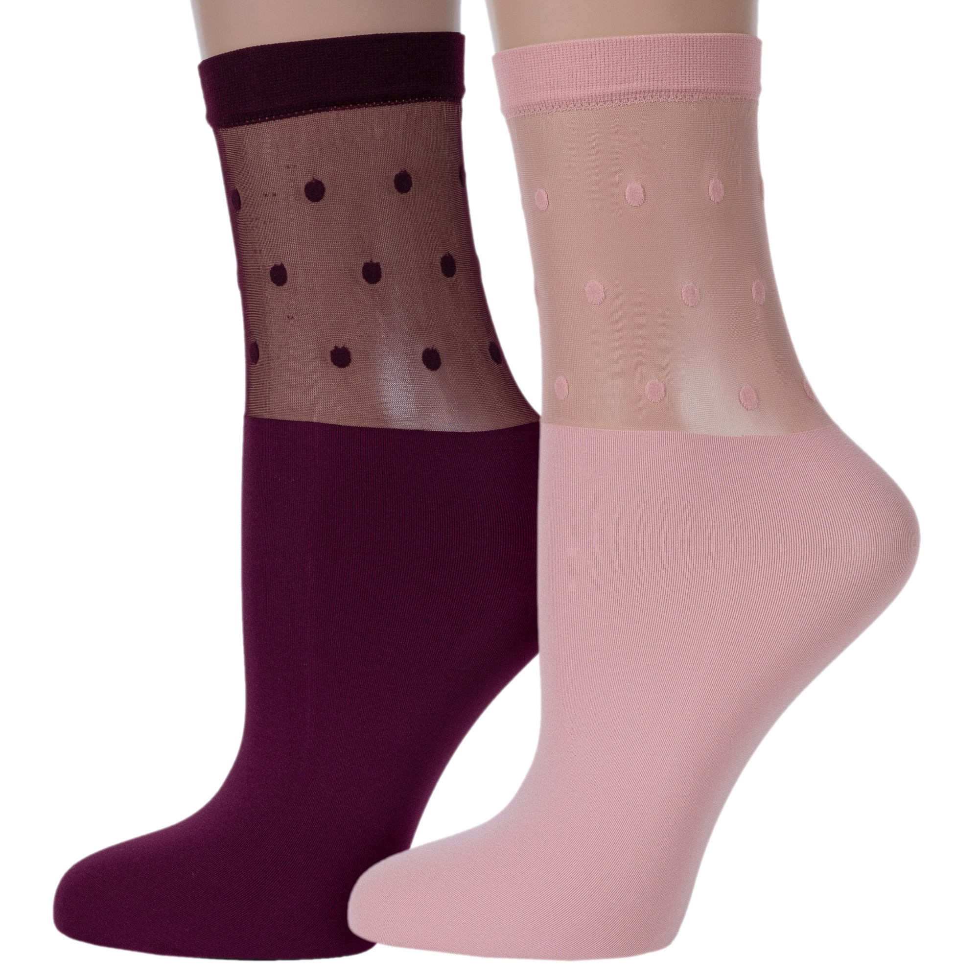 Комплект носков женских Conte 2-19С-29СП розовых; бордовых 23-25