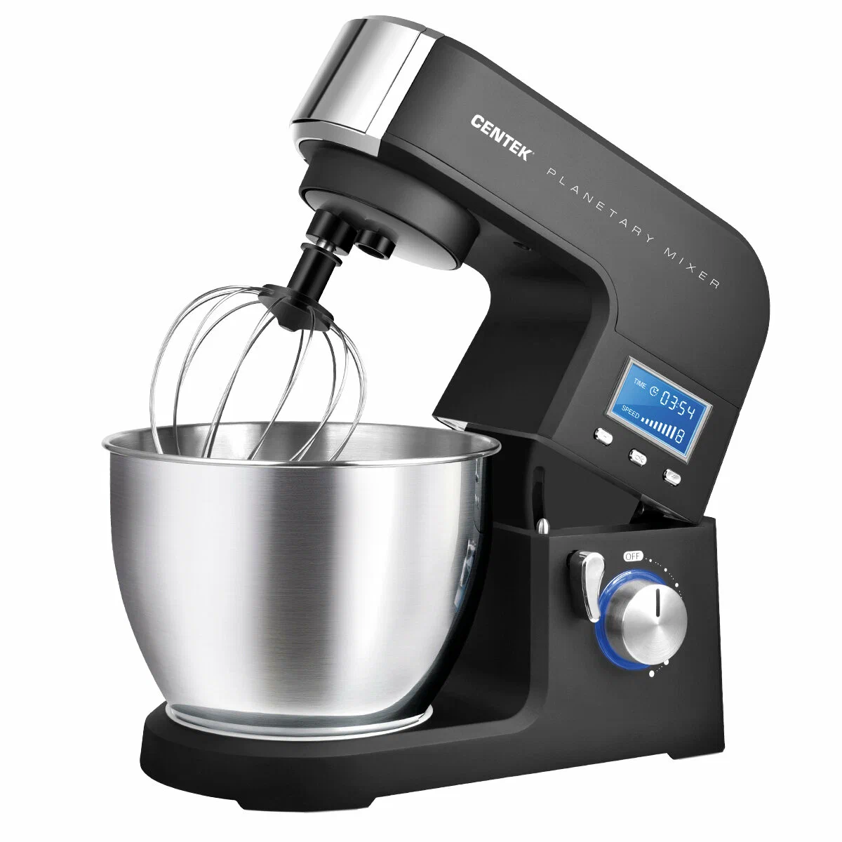

Миксер Centek CT1138 планетарный, Серебристый;черный, CT1138