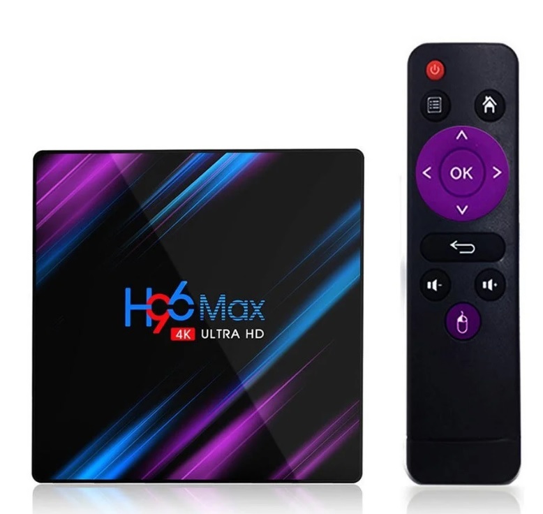 фото Smart-tv приставка onetech h96 max rk3318 4k ultra hd tv box 4/32 гб андроид 10.0